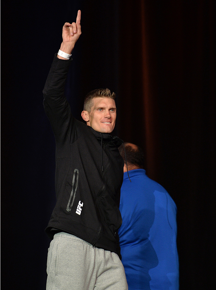 LAS VEGAS, NEVADA - JULY 11: Stephen Thompson walks onto the stage during the TUF 21 Finale Weigh-in at the UFC Fan Expo in the Sands Expo and Convention Center on July 11, 2015 in Las Vegas Nevada. (Photo by Brandon Magnus/Zuffa LLC/Zuffa LLC via Getty