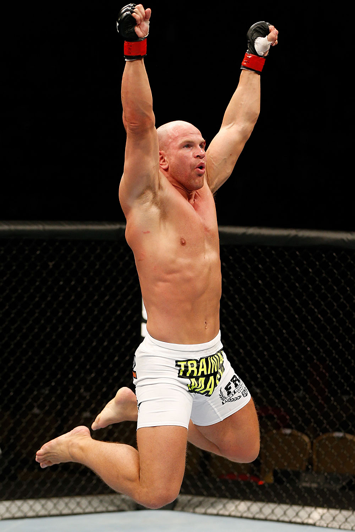 QUEBEC CITY, CANADA - APRIL 16: Ryan Jimmo reacts after his knockout victory over Sean O'Connell in their light heavyweight fight during the TUF Nations Finale at Colisee Pepsi on April 16, 2014 in Quebec City, Quebec, Canada. (Photo by Josh Hedges/Zuffa