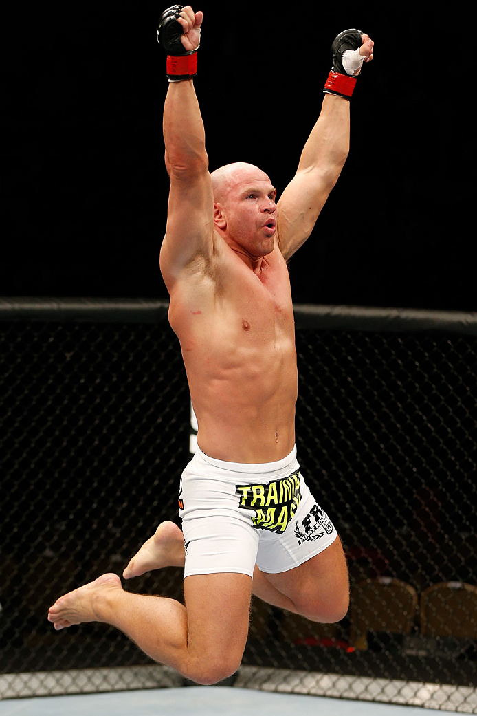 QUEBEC CITY, CANADA - APRIL 16:  Ryan Jimmo reacts after his knockout victory over Sean O'Connell in their light heavyweight fight during the TUF Nations Finale at Colisee Pepsi on April 16, 2014 in Quebec City, Quebec, Canada. (Photo by Josh Hedges/Zuffa