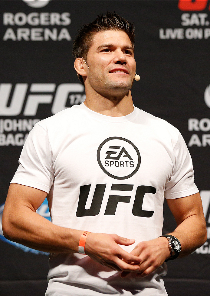 VANCOUVER, BC - JUNE 13: Josh Thomson interacts with fans during a Q&A session before the UFC 174 weigh-in at Rogers Arena on June 13, 2014 in Vancouver, Canada. (Photo by Josh Hedges/Zuffa LLC/Zuffa LLC via Getty Images)