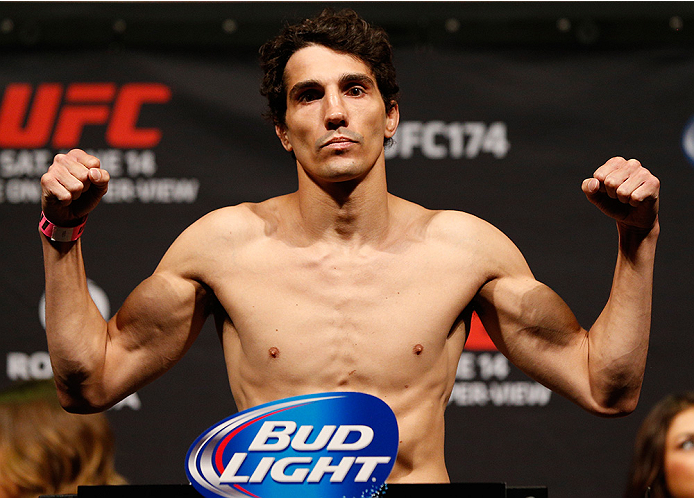 VANCOUVER, BC - JUNE 13:  Roland Delorme weighs in during the UFC 174 weigh-in at Rogers Arena on June 13, 2014 in Vancouver, Canada.  (Photo by Josh Hedges/Zuffa LLC/Zuffa LLC via Getty Images)