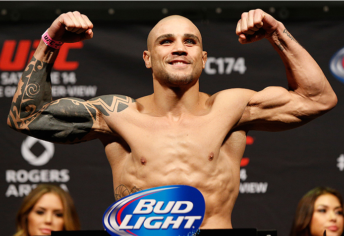 VANCOUVER, BC - JUNE 13:  Daniel Sarafian weighs in during the UFC 174 weigh-in at Rogers Arena on June 13, 2014 in Vancouver, Canada.  (Photo by Josh Hedges/Zuffa LLC/Zuffa LLC via Getty Images)