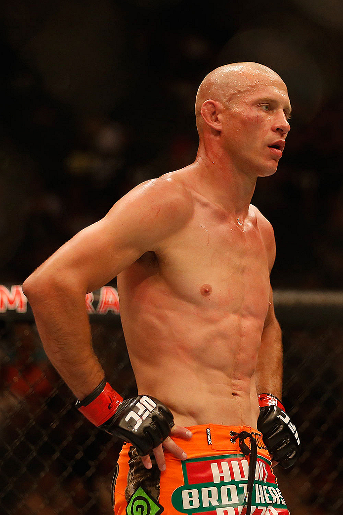 LAS VEGAS, NV - MAY 23: Donald Cerrone reacts to his TKO victory over John Makdessi of Canada in their lightweight bout during the UFC 187 event at the MGM Grand Garden Arena on May 23, 2015 in Las Vegas, Nevada. (Photo by Christian Petersen/Zuffa LLC/Z