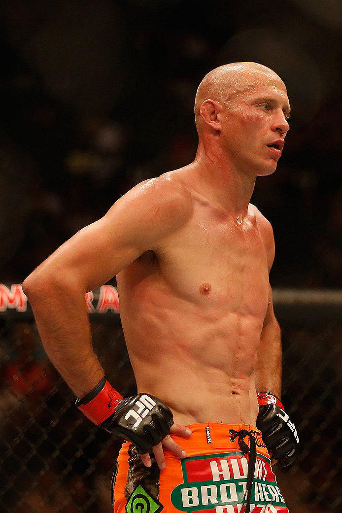 LAS VEGAS, NV - MAY 23:  Donald Cerrone reacts to his TKO victory over John Makdessi of Canada in their lightweight bout during the UFC 187 event at the MGM Grand Garden Arena on May 23, 2015 in Las Vegas, Nevada.  (Photo by Christian Petersen/Zuffa LLC/Z