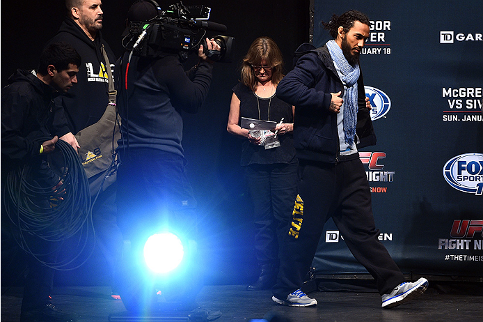 BOSTON, MA - JANUARY 17: Benson 'Smooth' Henderson walks on stage during the UFC Fight Night Boston weigh-in event at the Orpheum Theatre on January 17, 2015 in Boston, Massachusetts. (Photo by Jeff Bottari/Zuffa LLC/Zuffa LLC via Getty Images)