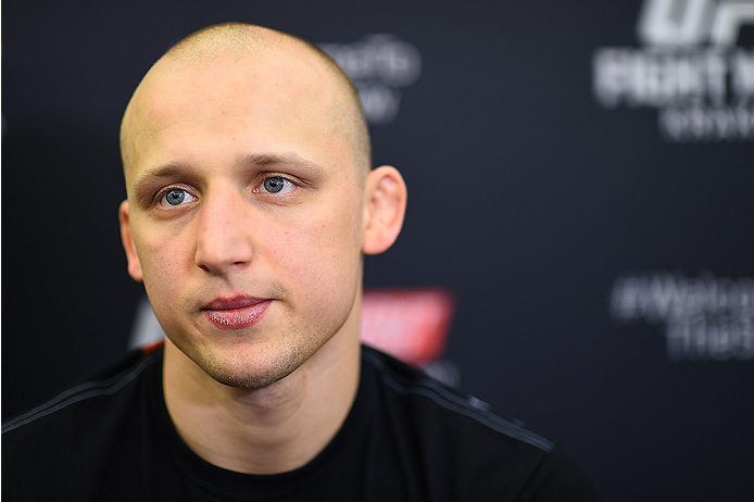 KRAKOW, POLAND - APRIL 08: Pawal Pawlak interacts with media during the UFC Fight Night Ultimate Media Day inside the TAURON Arena on April 8, 2015 in Krakow, Poland. (Photo by Jeff Bottari/Zuffa LLC/Zuffa LLC via Getty Images)