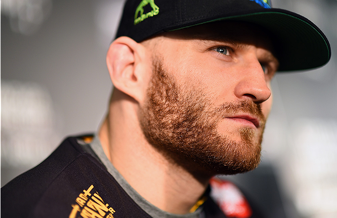 KRAKOW, POLAND - APRIL 08:  Jan Blachowicz interacts with media during the UFC Fight Night Ultimate Media Day inside the TAURON Arena on April 8, 2015 in Krakow, Poland. (Photo by Jeff Bottari/Zuffa LLC/Zuffa LLC via Getty Images)