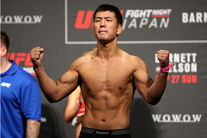 SAITAMA, JAPAN - SEPTEMBER 25: Naoyuki Kotani during the UFC weigh-in at the Saitama Super Arena on September 25, 2015 in Saitama, Japan. (Photo by Mitch Viquez/Zuffa LLC/Zuffa LLC via Getty Images)