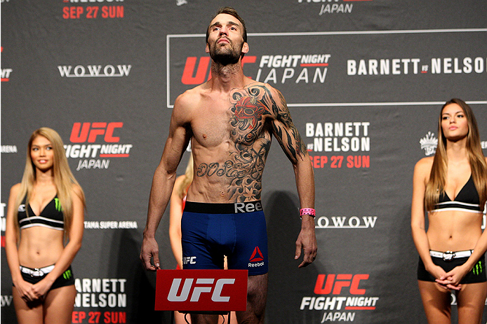 SAITAMA, JAPAN - SEPTEMBER 25: George Roop during the UFC weigh-in at the Saitama Super Arena on September 25, 2015 in Saitama, Japan. (Photo by Mitch Viquez/Zuffa LLC/Zuffa LLC via Getty Images)