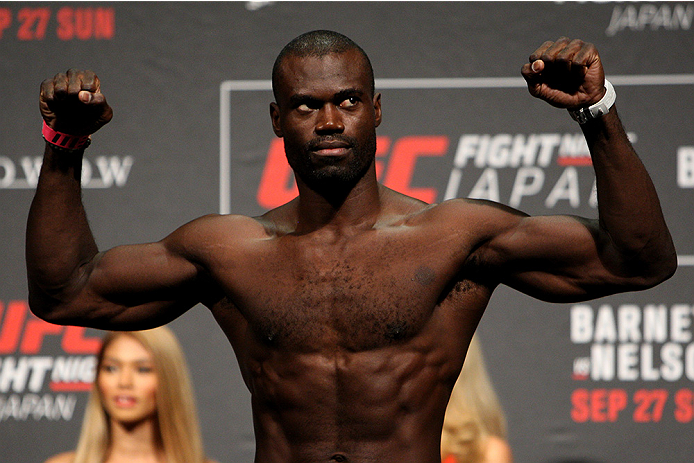 SAITAMA, JAPAN - SEPTEMBER 25: Uriah Hall during the UFC weigh-in at the Saitama Super Arena on September 25, 2015 in Saitama, Japan. (Photo by Mitch Viquez/Zuffa LLC/Zuffa LLC via Getty Images)