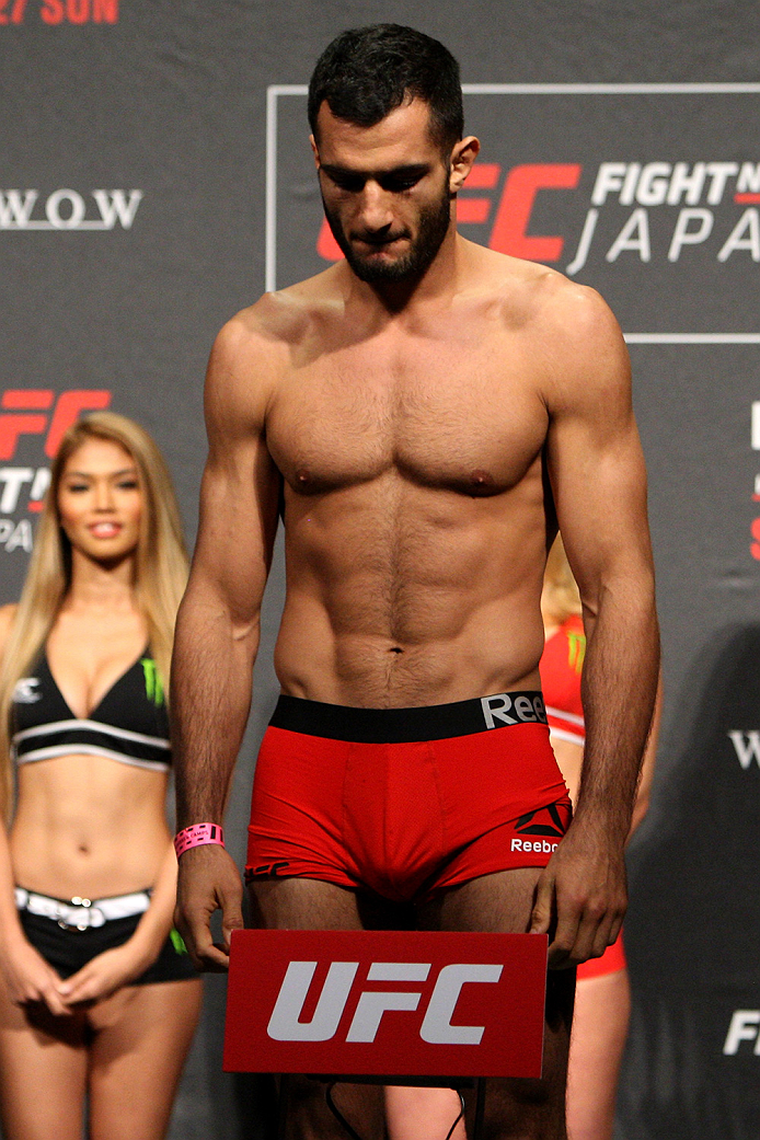 SAITAMA, JAPAN - SEPTEMBER 25: Gegard Mousasi during the UFC weigh-in at the Saitama Super Arena on September 25, 2015 in Saitama, Japan. (Photo by Mitch Viquez/Zuffa LLC/Zuffa LLC via Getty Images)