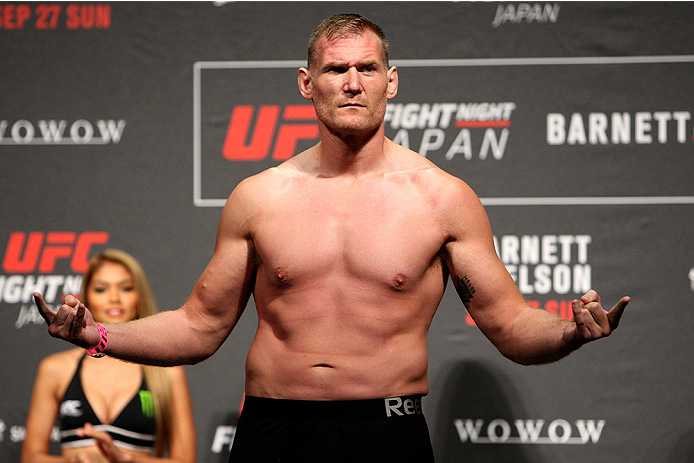 SAITAMA, JAPAN - SEPTEMBER 25: Josh Barnett during the UFC weigh-in at the Saitama Super Arena on September 25, 2015 in Saitama, Japan. (Photo by Mitch Viquez/Zuffa LLC/Zuffa LLC via Getty Images)