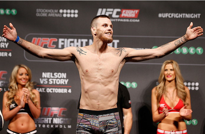 STOCKHOLM, SWEDEN - OCTOBER 03:  Niklas Backstrom of Sweden weighs in during the UFC weigh-in at the Ericsson Globe Arena on October 3, 2014 in Stockholm, Sweden.  (Photo by Josh Hedges/Zuffa LLC/Zuffa LLC)