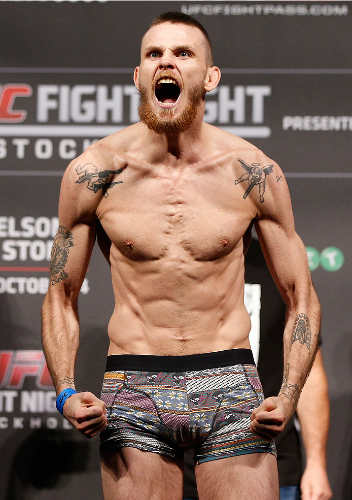 STOCKHOLM, SWEDEN - OCTOBER 03:  Niklas Backstrom of Sweden weighs in during the UFC weigh-in at the Ericsson Globe Arena on October 3, 2014 in Stockholm, Sweden.  (Photo by Josh Hedges/Zuffa LLC/Zuffa LLC)