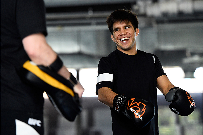 MONTERREY, MEXICO - NOVEMBER 18: Henry Cejudo holds an open workout for fans and media at Nave Lewis-Parque Fundidora on November 18, 2015 in Monterrey, Mexico. (Photo by Jeff Bottari/Zuffa LLC/Zuffa LLC via Getty Images)
