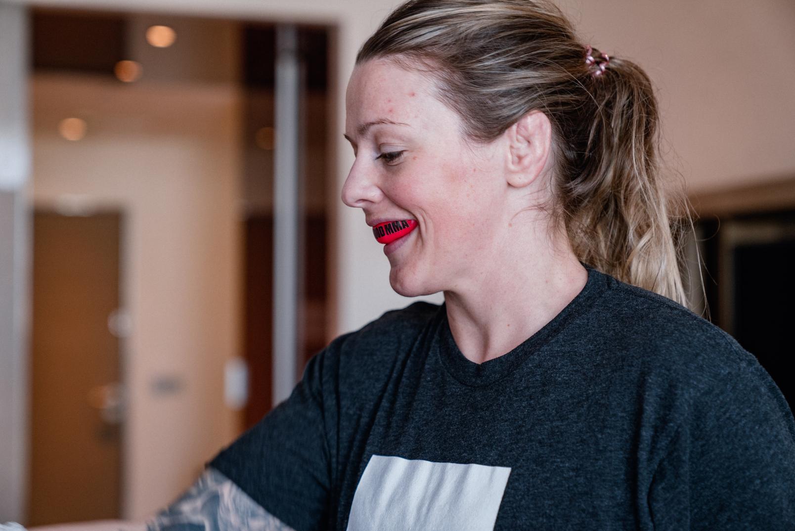 Joanne Calderwood trains for her bout at UFC 257 on January 15, 2021. (Photo by Zac Pacleb)