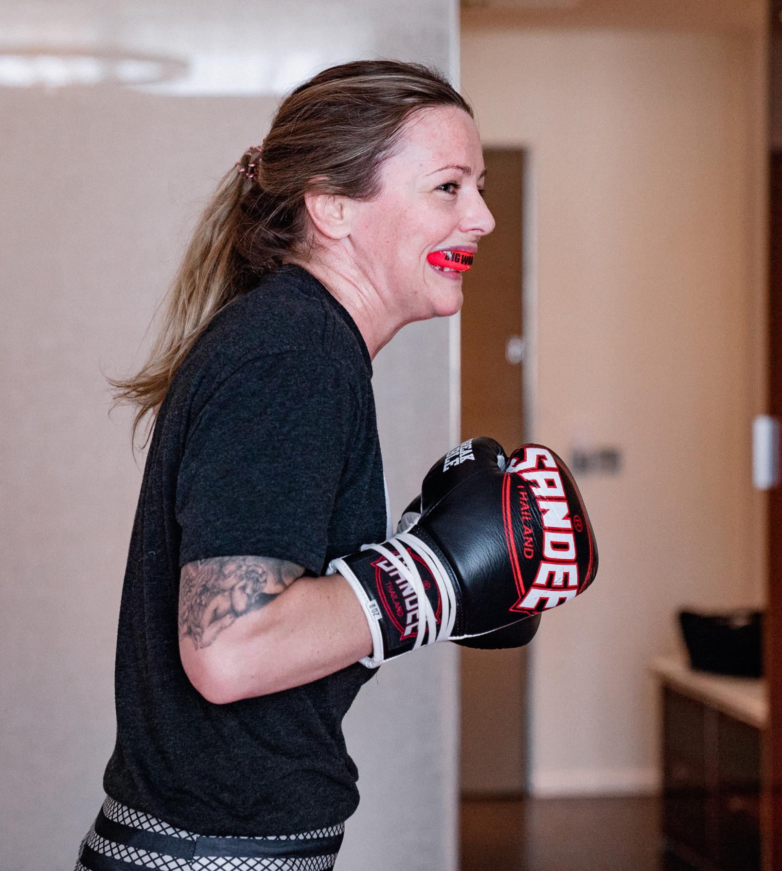 Joanne Calderwood trains for her bout at UFC 257 on January 15, 2021. (Photo by Zac Pacleb)