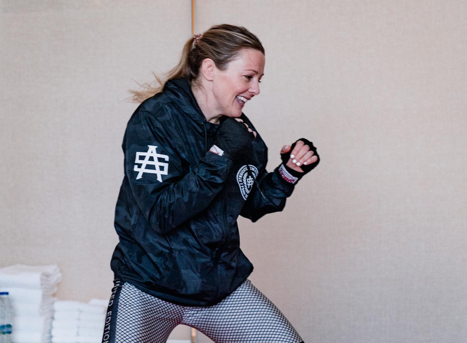 Joanne Calderwood trains for her bout at UFC 257 on January 15, 2021. (Photo by Zac Pacleb)