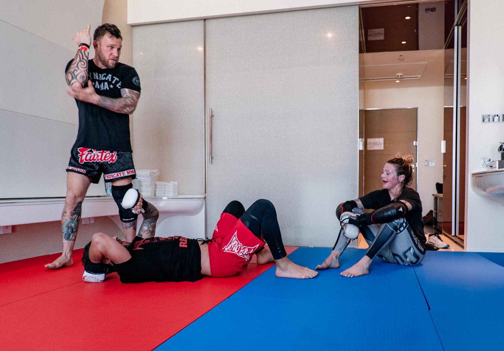Joanne Calderwood trains for her bout at UFC 257 on January 15, 2021. (Photo by Zac Pacleb)