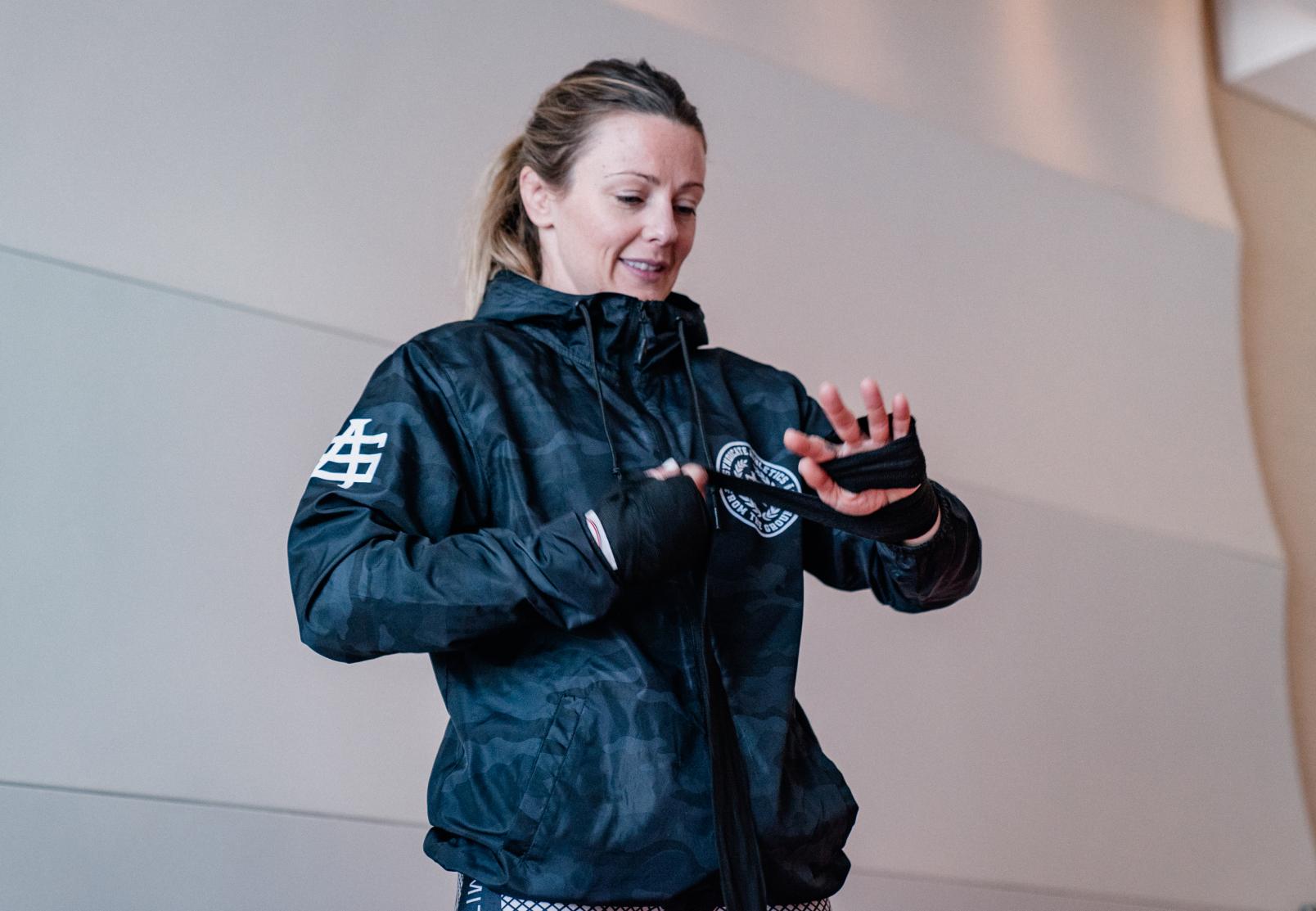 Joanne Calderwood trains for her bout at UFC 257 on January 15, 2021. (Photo by Zac Pacleb)