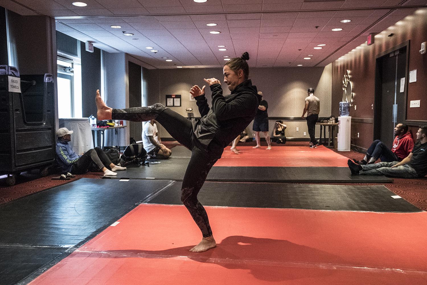 01 Molly McCann training at the host hotel during UFC Boston fight week