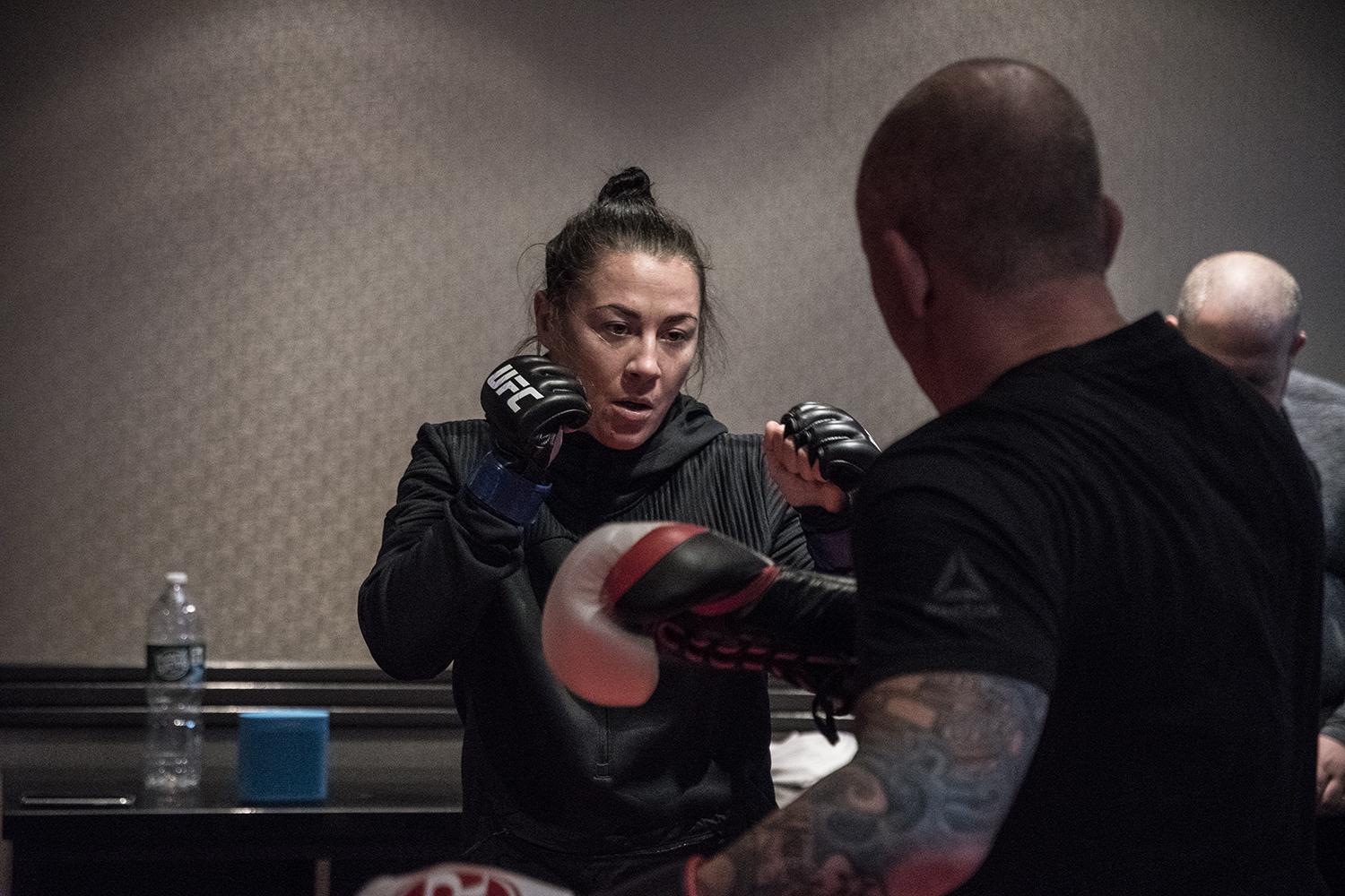 10 Molly McCann training at the host hotel during UFC Boston fight week