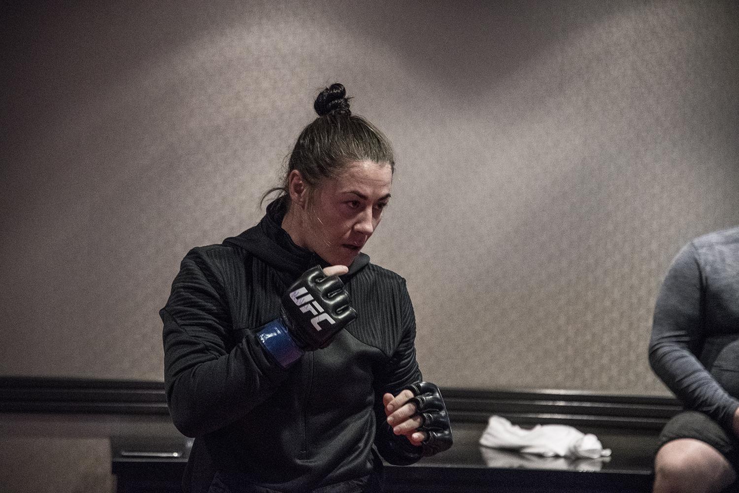 11 Molly McCann training at the host hotel during UFC Boston fight week