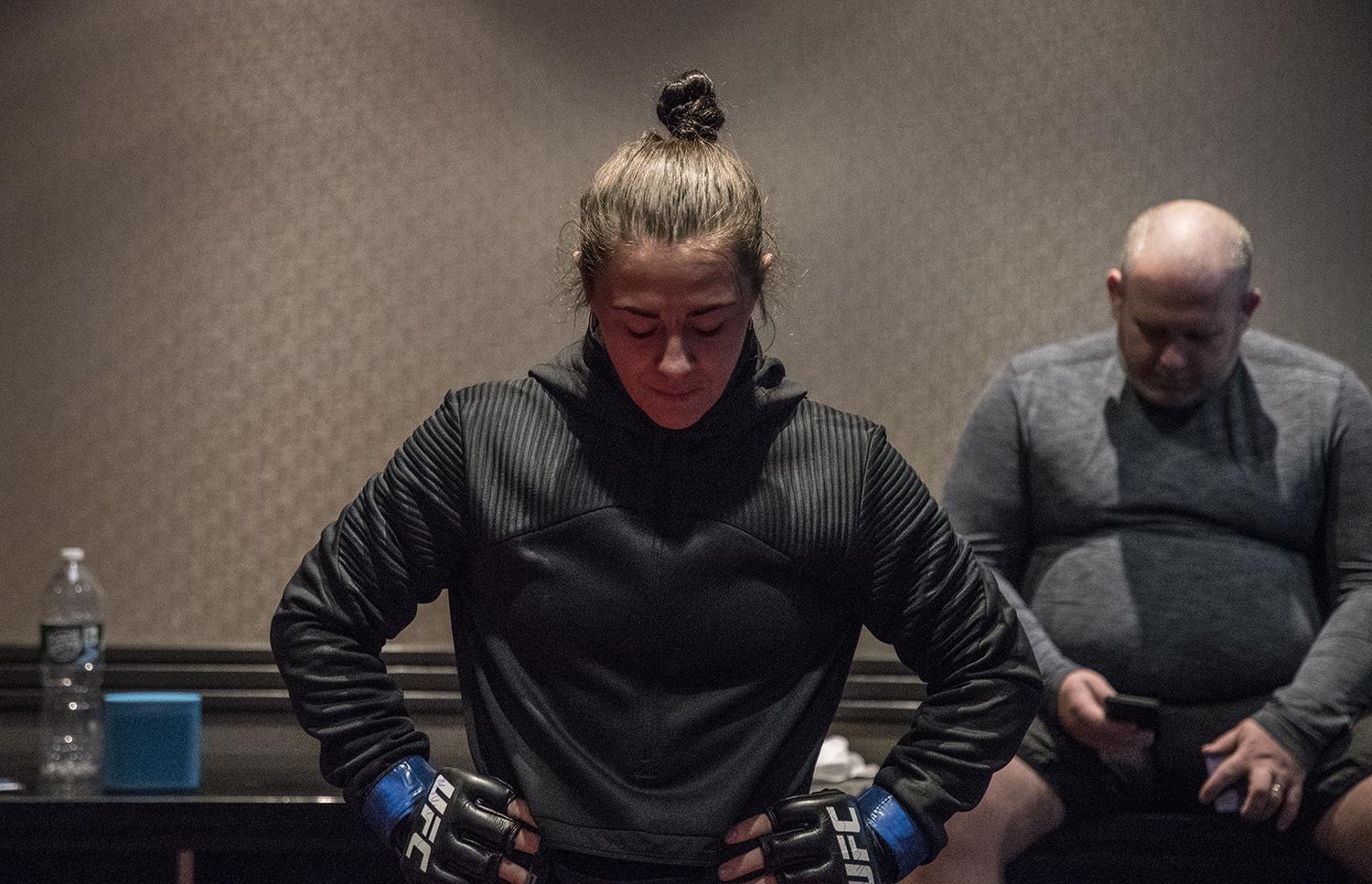 12 Molly McCann training at the host hotel during UFC Boston fight week