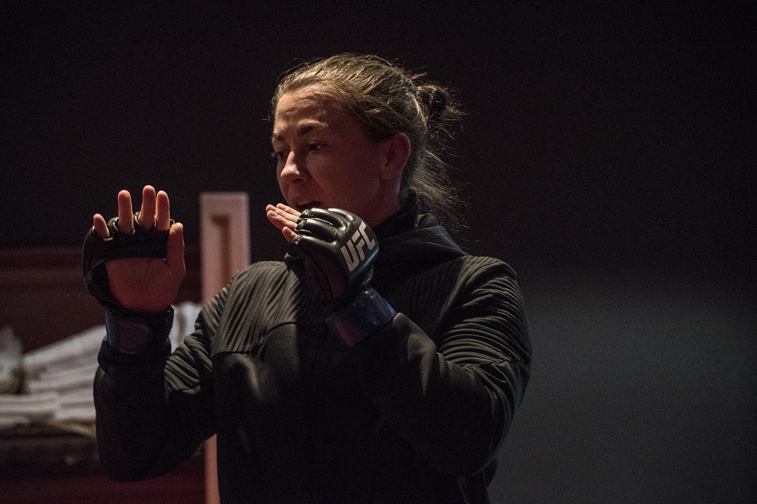 18 Molly McCann training at the host hotel during UFC Boston fight week