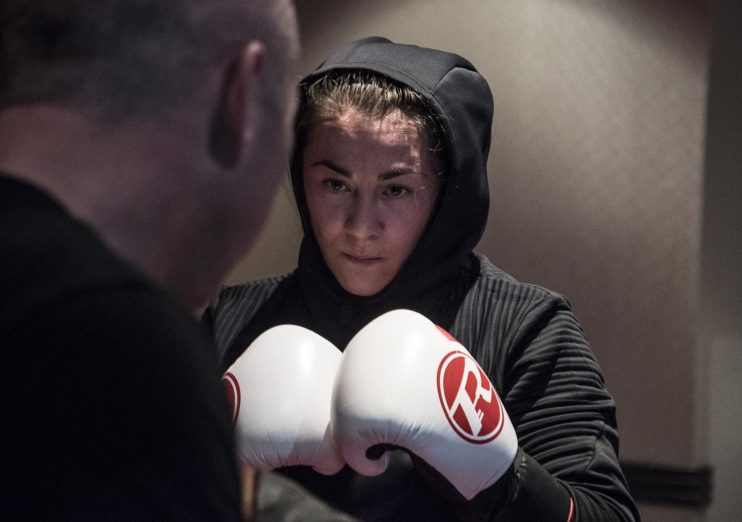 23 Molly McCann training at the host hotel during UFC Boston fight week