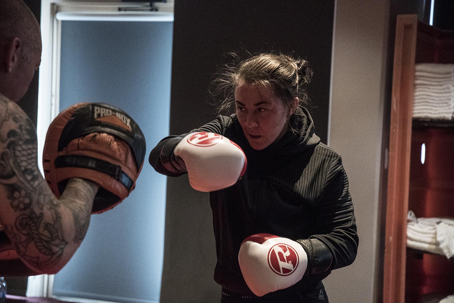 34 Molly McCann training at the host hotel during UFC Boston fight week