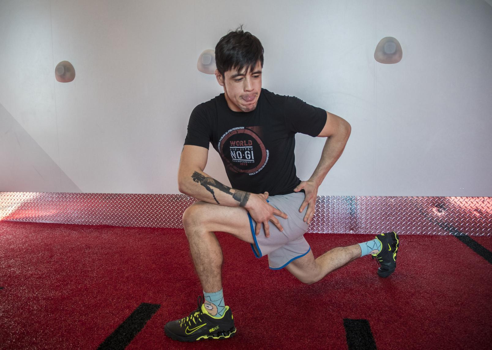 Brandon Moreno training at the UFC Performance Institute for UFC 245