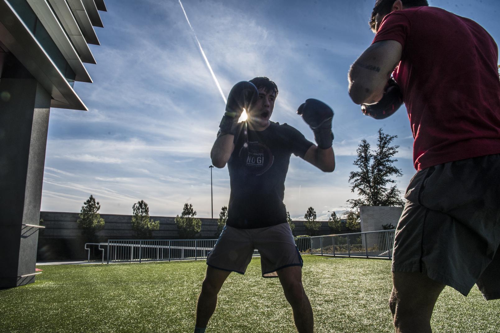 Brandon Moreno training at the UFC Performance Institute for UFC 245