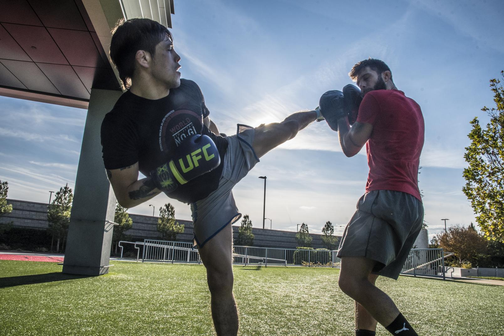 Brandon Moreno training at the UFC Performance Institute for UFC 245