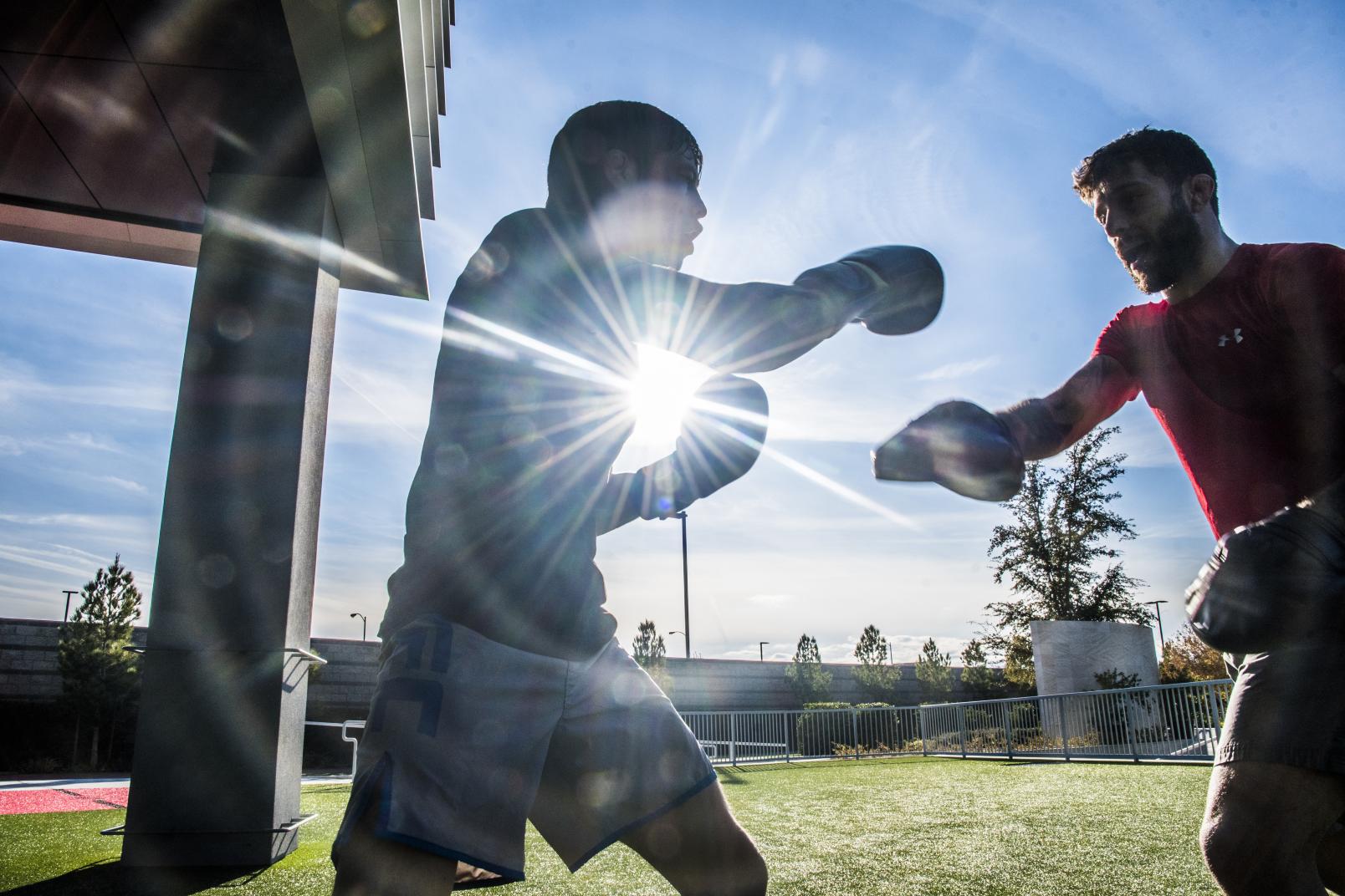 Brandon Moreno training at the UFC Performance Institute for UFC 245