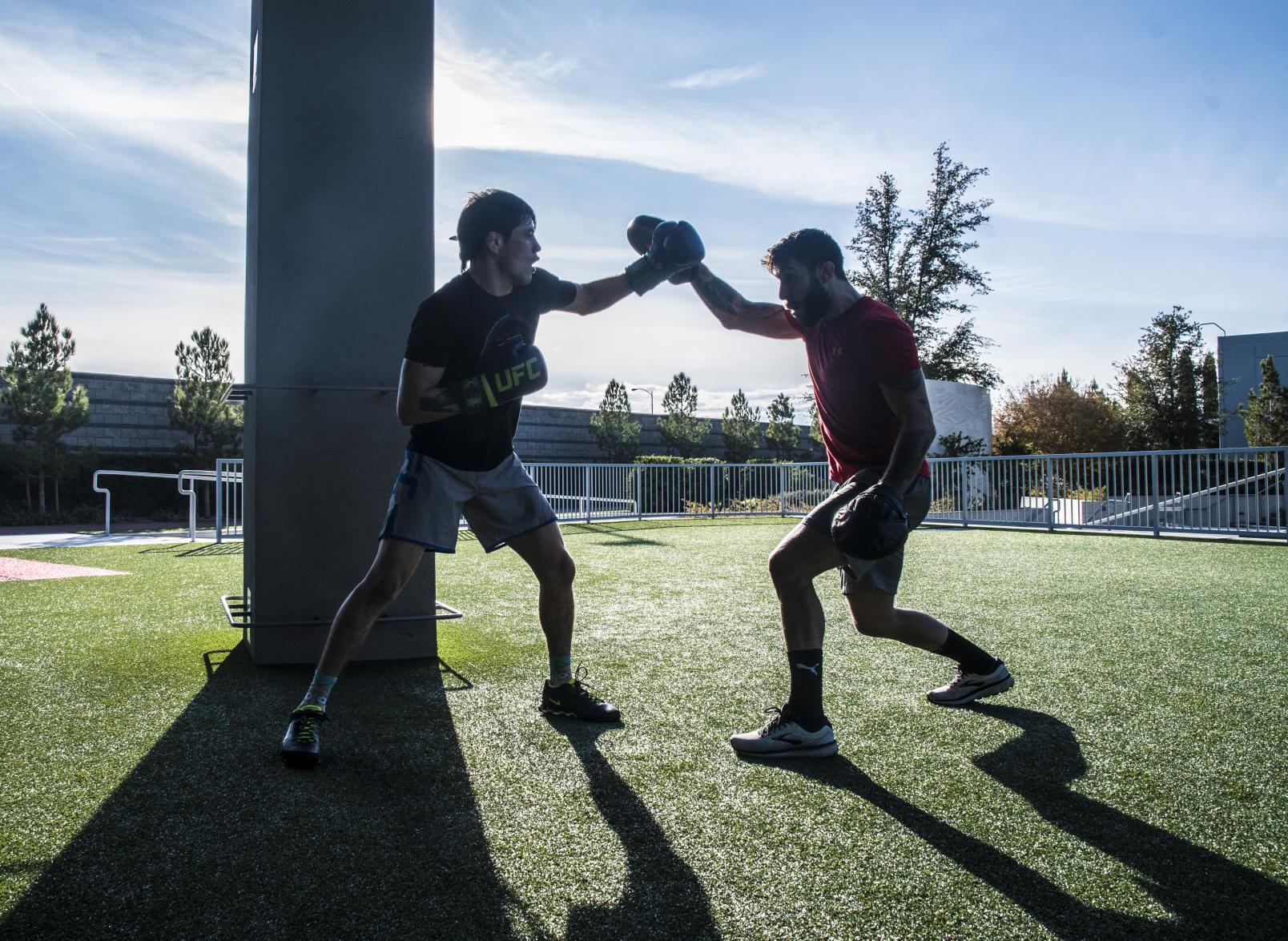 Brandon Moreno training at the UFC Performance Institute for UFC 245