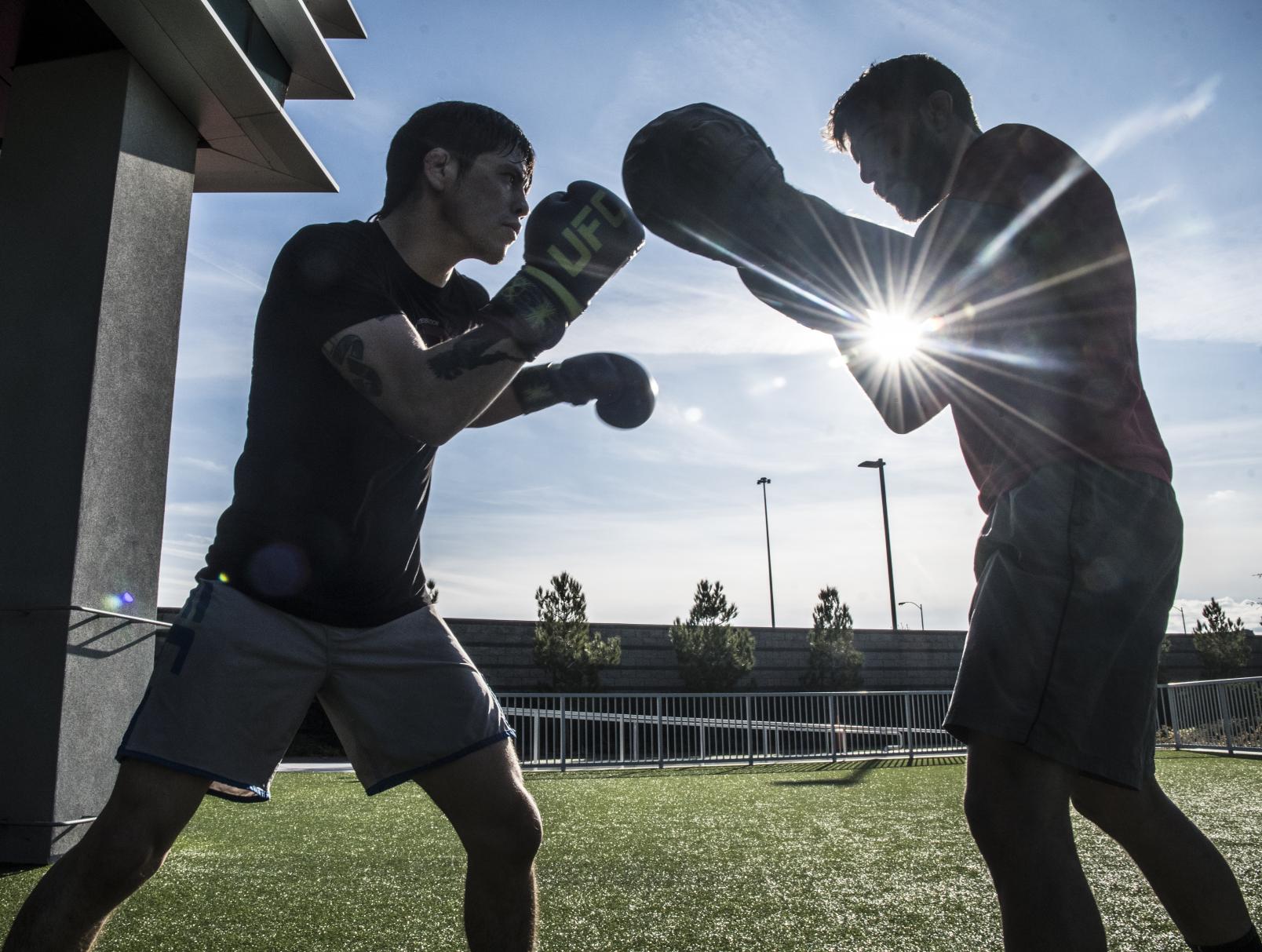 Brandon Moreno training at the UFC Performance Institute for UFC 245