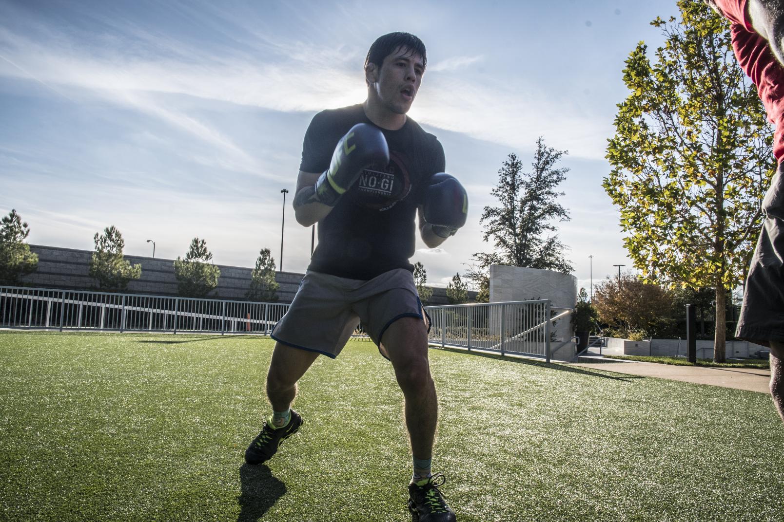 Brandon Moreno training at the UFC Performance Institute for UFC 245