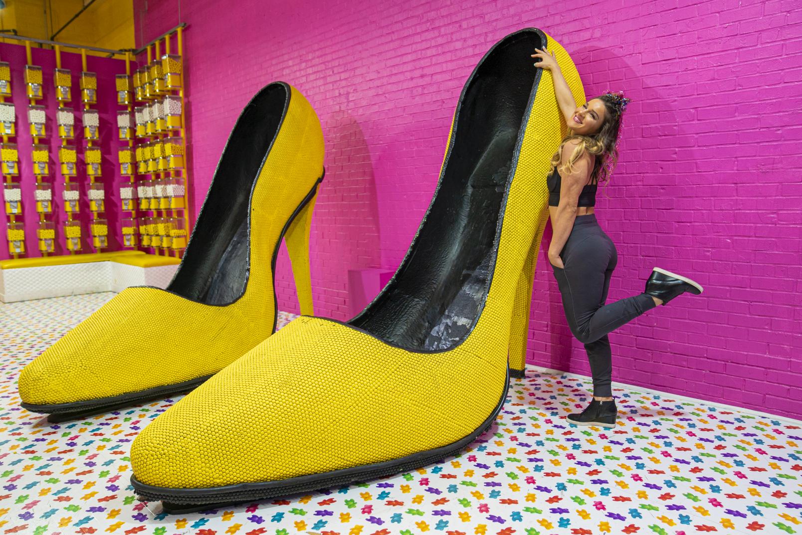 03 - Felice Herrig visiting Happy Place pop-up experience in Las Vegas