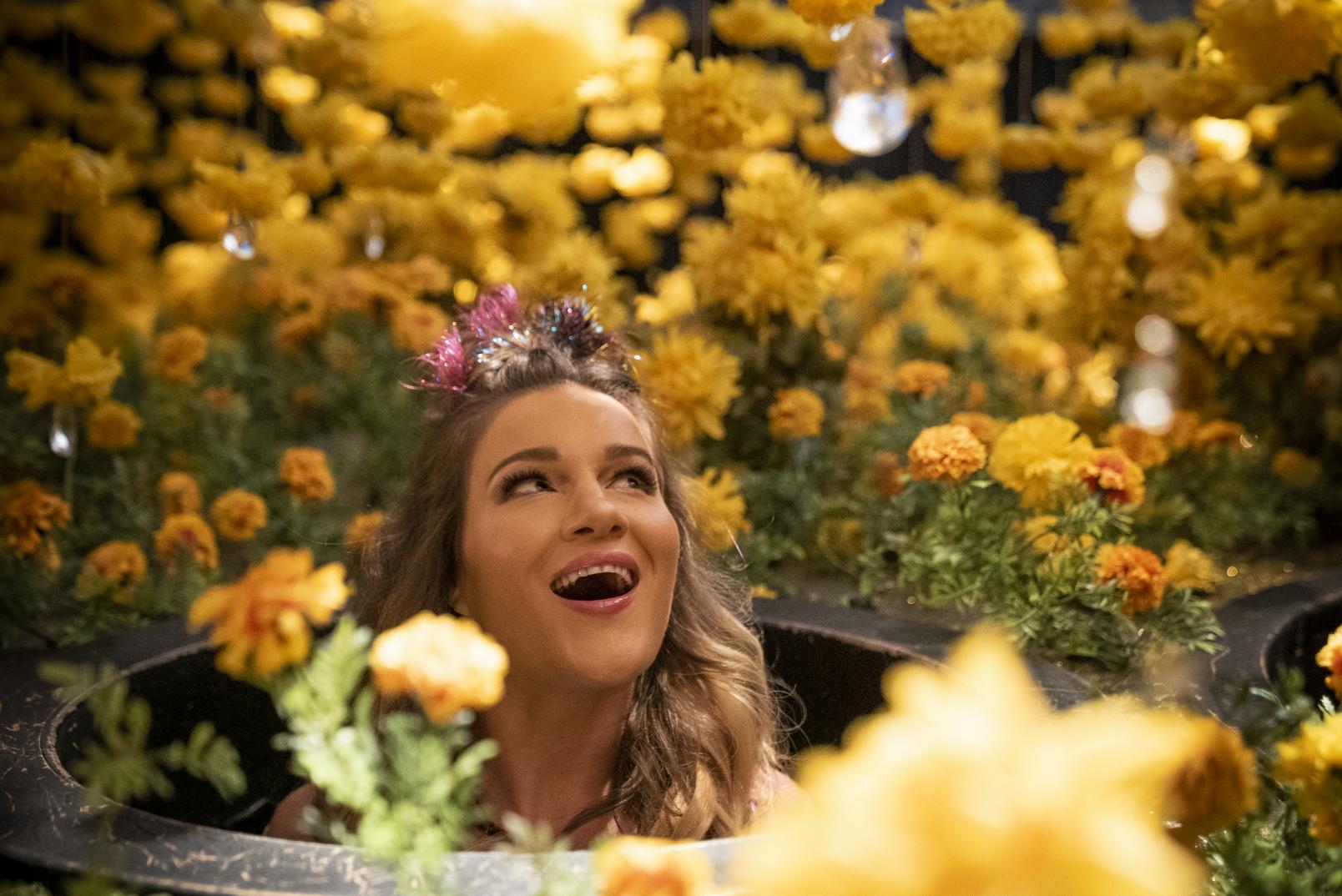 06 - Felice Herrig visiting Happy Place pop-up experience in Las Vegas
