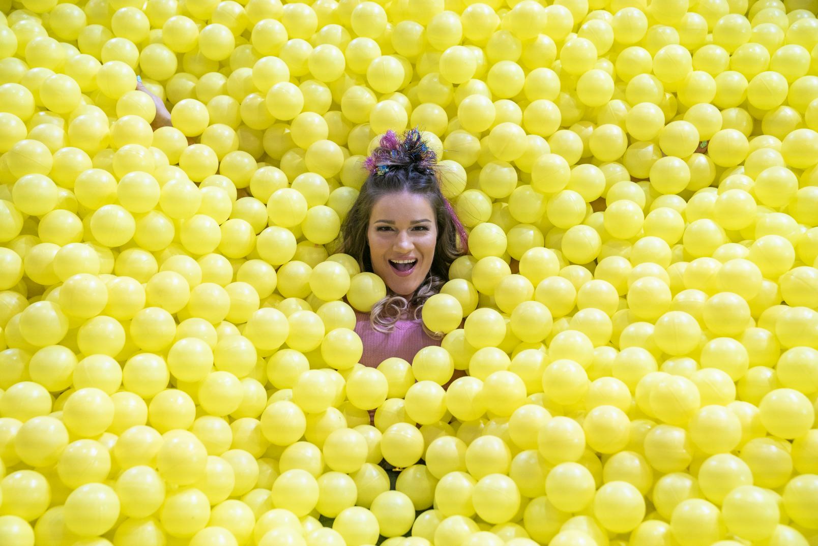 20 - Felice Herrig visiting Happy Place pop-up experience in Las Vegas
