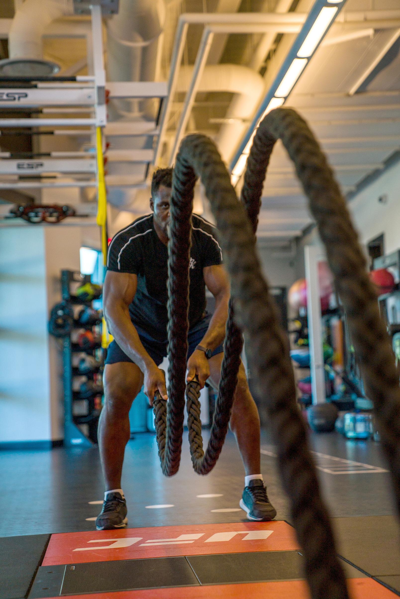 02 - UFC Heavyweight contender Francis Ngannou training at the UFC Performance Institute