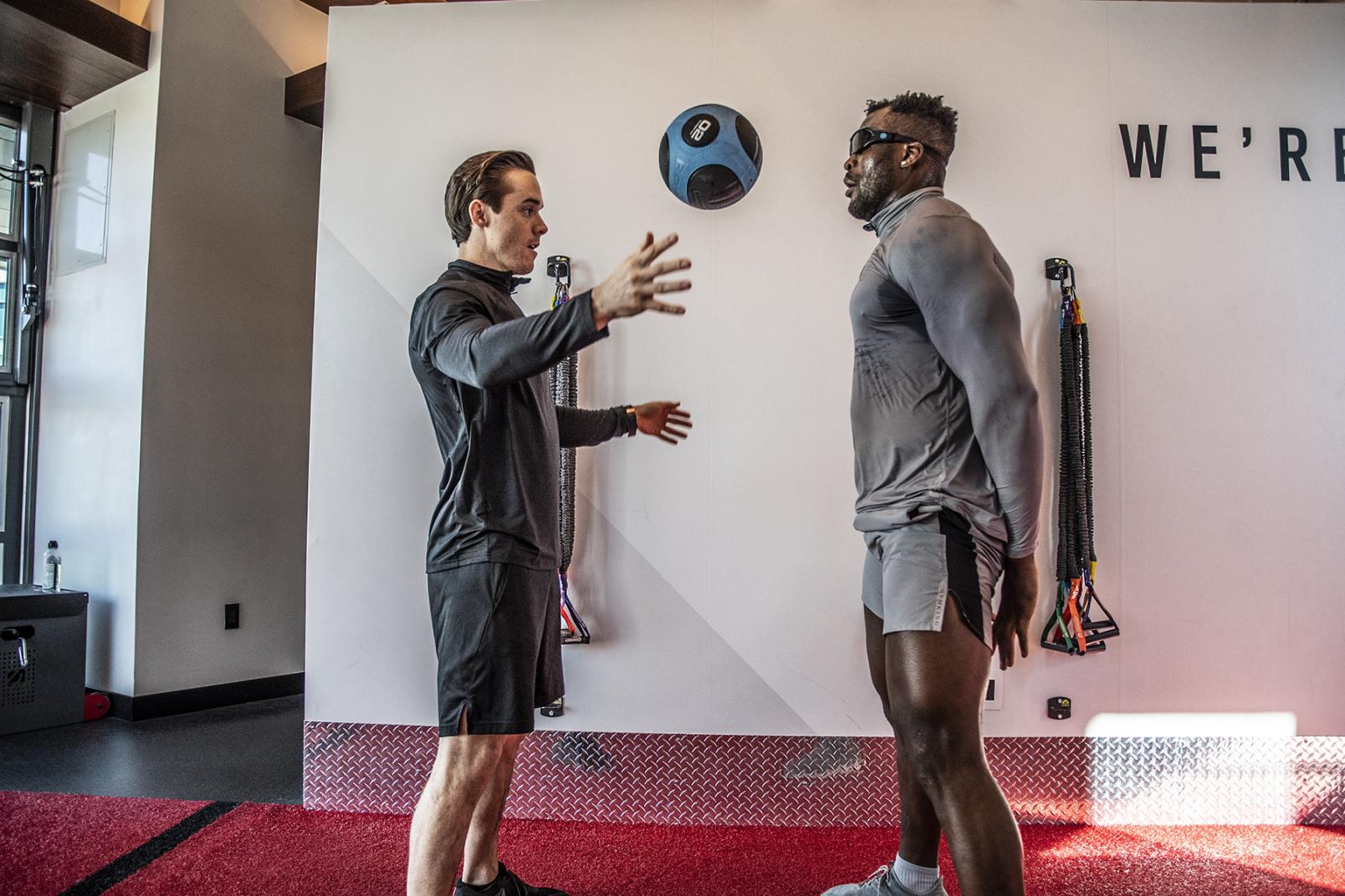 09 - UFC Heavyweight contender Francis Ngannou training at the UFC Performance Institute
