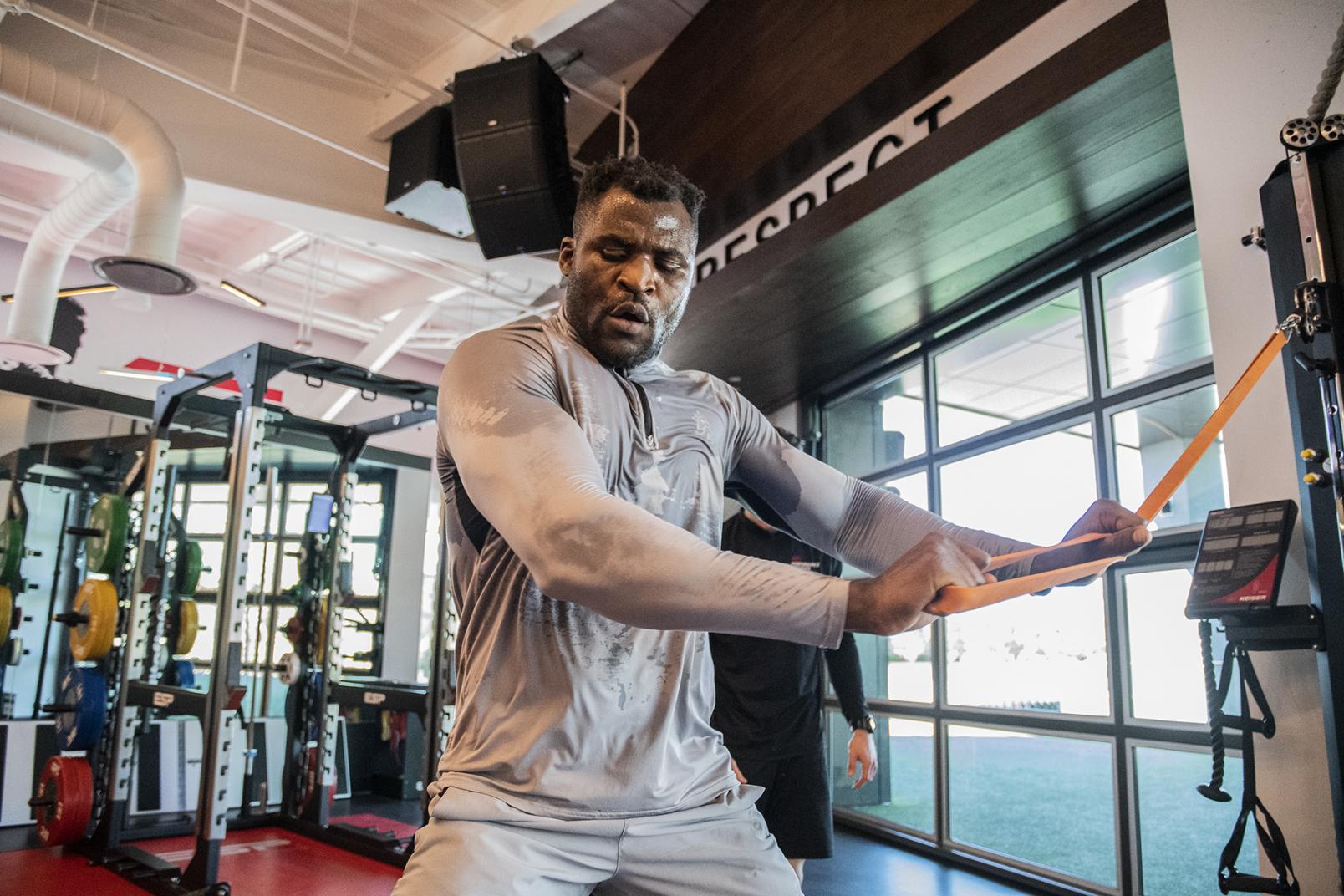 14 - UFC Heavyweight contender Francis Ngannou training at the UFC Performance Institute