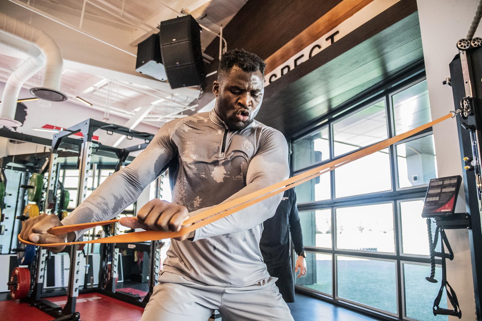15 - UFC Heavyweight contender Francis Ngannou training at the UFC Performance Institute
