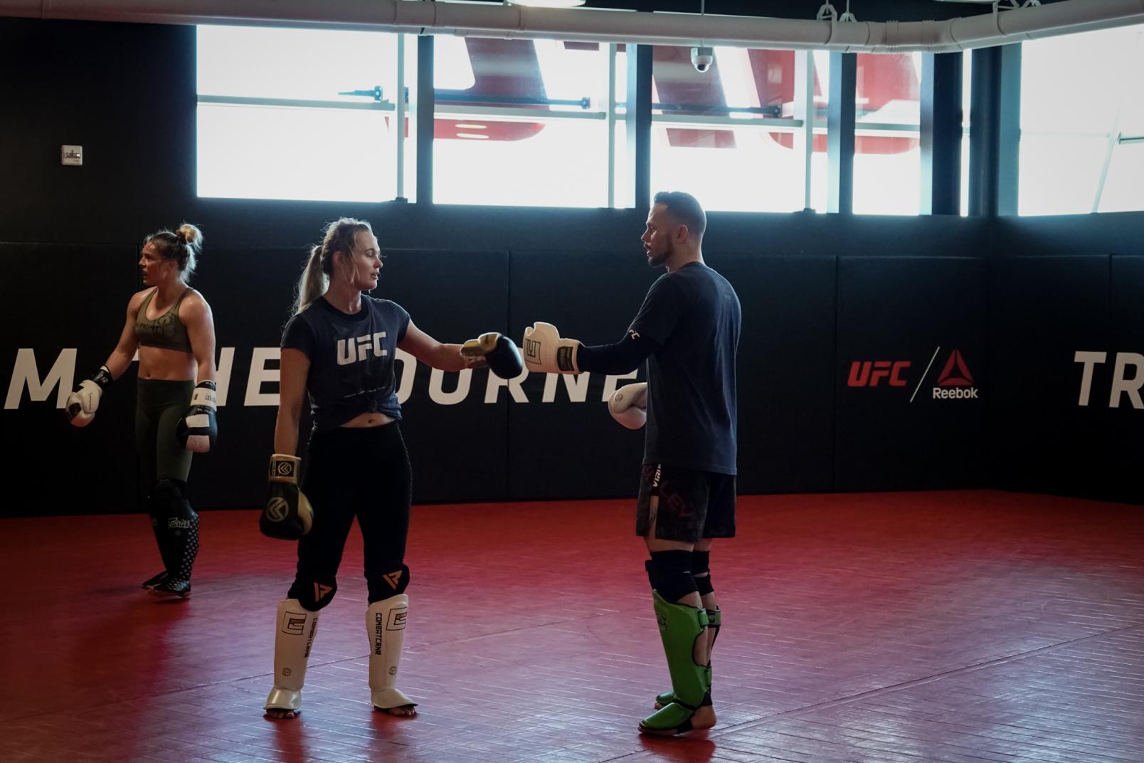 Andrea Lee training at the UFC Performance Institute January 2021