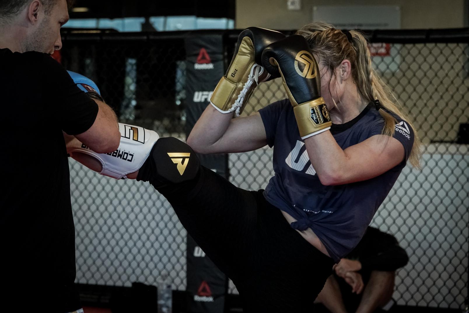 Andrea Lee training at the UFC Performance Institute January 2021