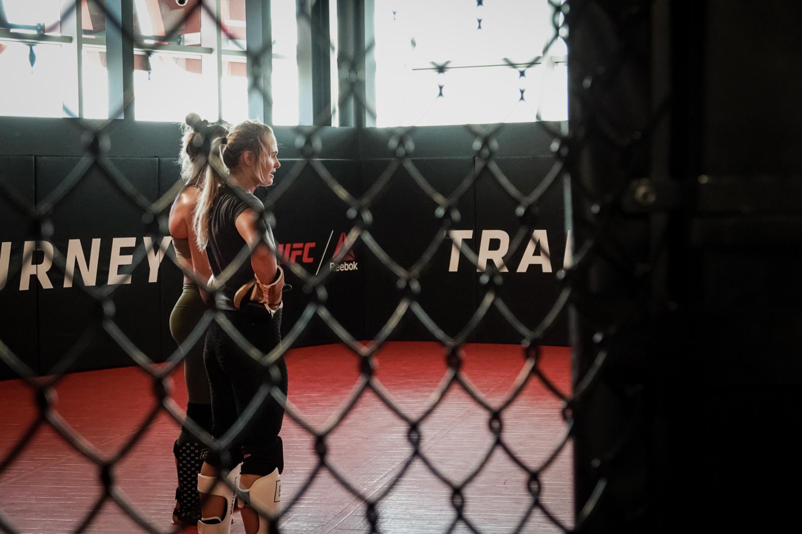 Andrea Lee training at the UFC Performance Institute January 2021
