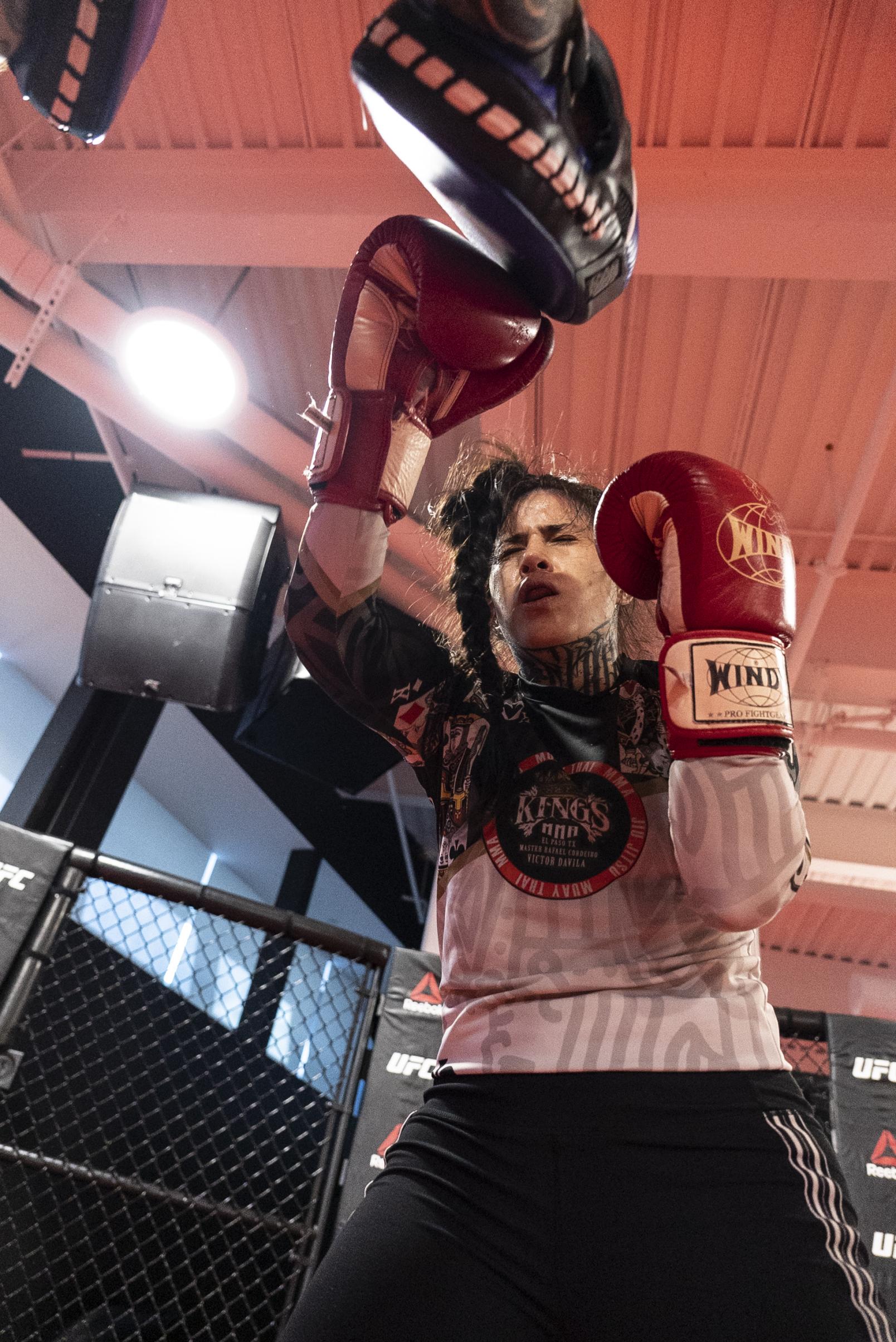 Montserrat Conejo training at the UFC Performance Institute