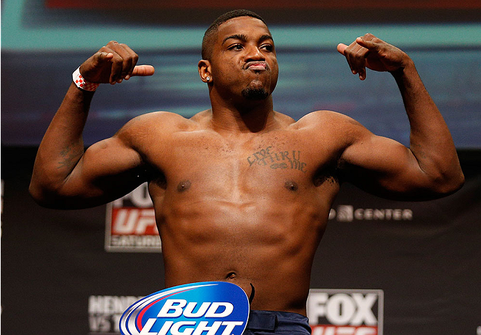 CHICAGO, IL - JANUARY 24: Walt Harris weighs in during the UFC weigh-in event at the Chicago Theatre on January 24, 2014 in Chicago, Illinois. (Photo by Josh Hedges/Zuffa LLC/Zuffa LLC via Getty Images)